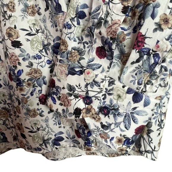 Xoos Size 6 XXL Men Fitted Printed Shirt Long Sleeve Multicolors Flowers - Picture 4 of 7
